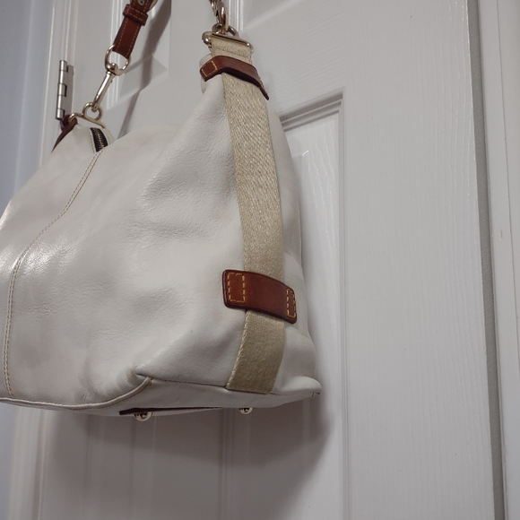Dooney & Bourke Shoulder Bag White/Brown LG * BLACK FRIDAY SPECIAL - Picture 7 of 16